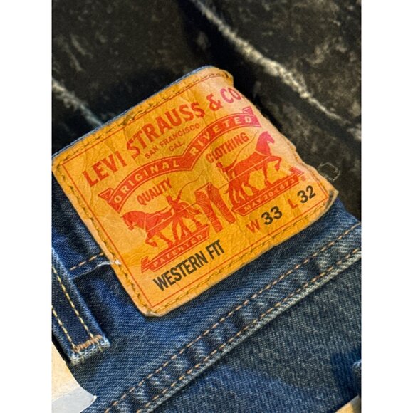 Levi's Mens Western Straight Leg Non-Stretch Jeans, Monday Blues, Sz 33x32, NWT - Picture 3 of 7